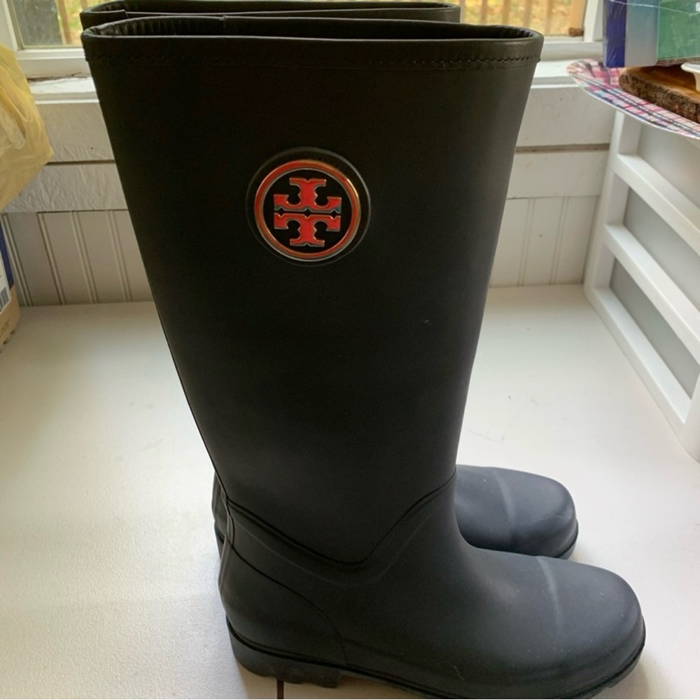 Tory Burch Black Rain Boots